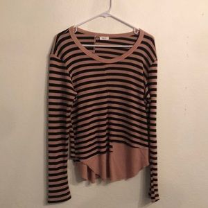 Wilt l/s black and brown stripe